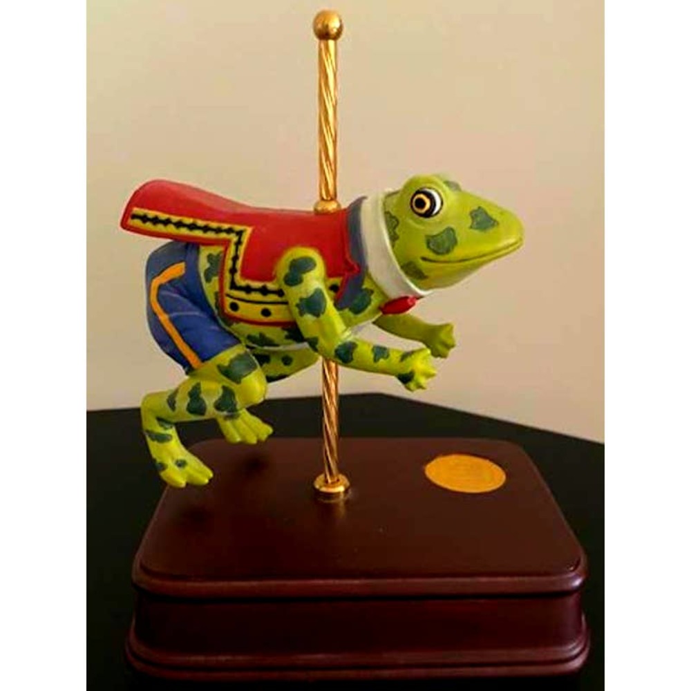 San Francisco Beauty and the Beast Music Box Frog Carousel 1995 Limited Edition